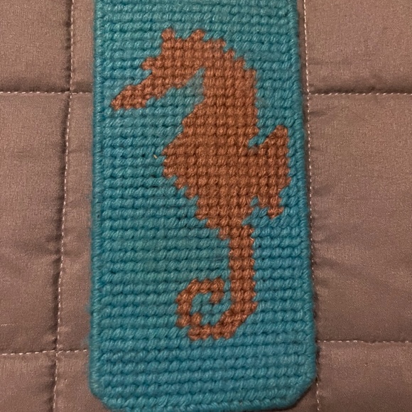 Glasses or Sunglasses Protective Case Seahorse Aquatic Brown and Blue-Green - Picture 2 of 2